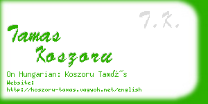 tamas koszoru business card